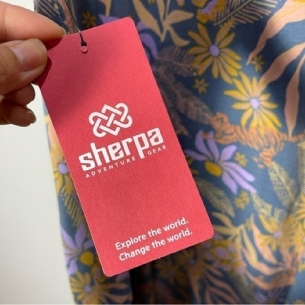NWT Sherpa NEHA MIDI DRESS Size S Color HAZE TIGER FLORAL - Picture 11 of 16
